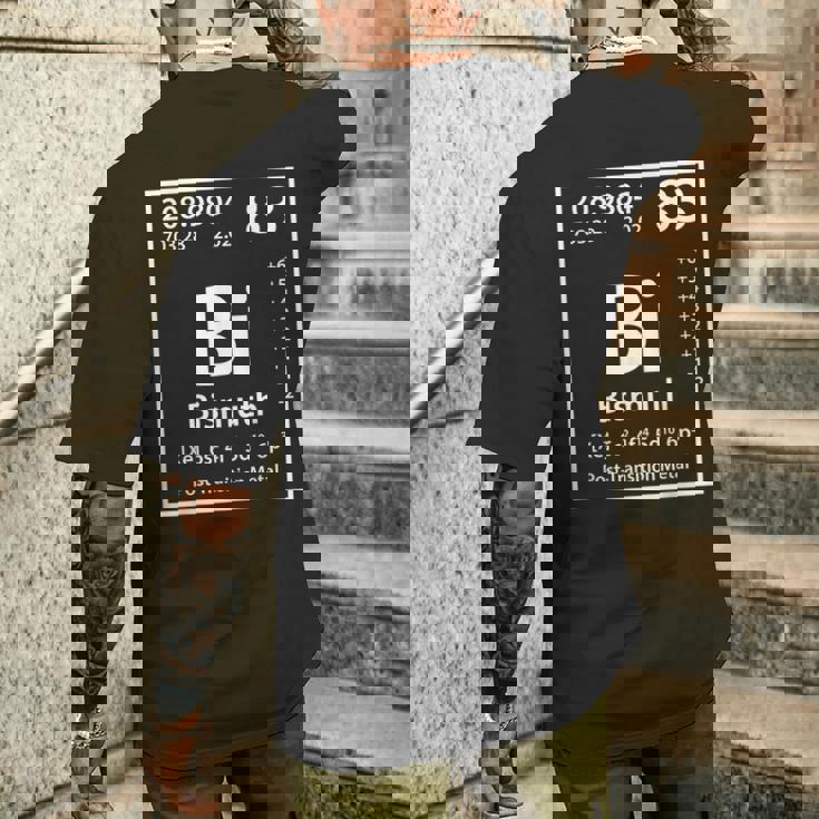 ビスマスエレメント白 メンズTシャツ バックプリント 彼への贈り物