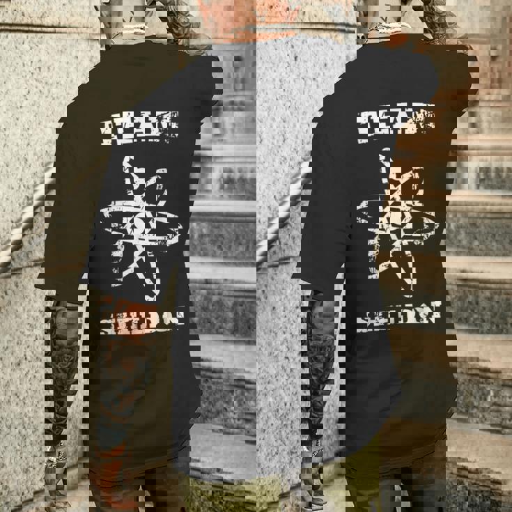 ビッグバン理論ロゴチームシェルドン・アトム メンズTシャツ バックプリント 彼への贈り物