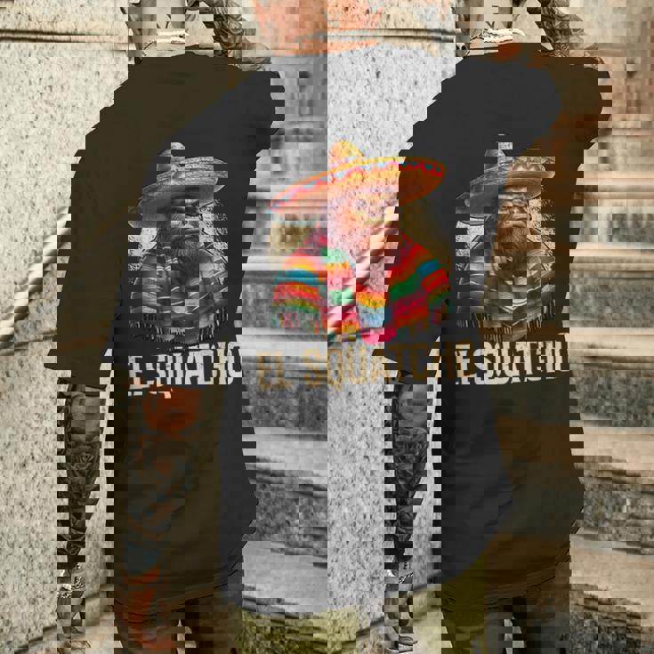 ビッグフット エル・スクワッチョ 面白い 南西メキシコ ソンブレロ メンズTシャツ バックプリント 彼への贈り物