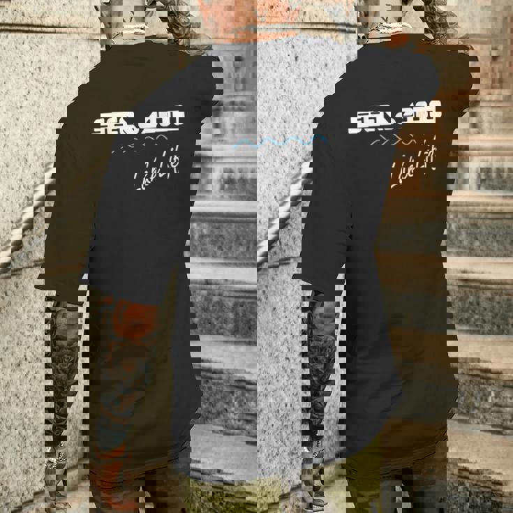 ビッグ・ウェーブ-シードゥー・レイク・ライフ メンズTシャツ バックプリント 彼への贈り物