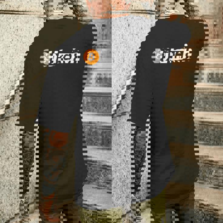 ビットコインbtcロゴ暗号トレーダーマイナーホドルムーンフリーダムギフト メンズTシャツ バックプリント 彼への贈り物