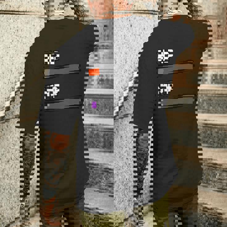 ビデオゲームのようなhp&Mpゲージ。 メンズTシャツ バックプリント 彼への贈り物