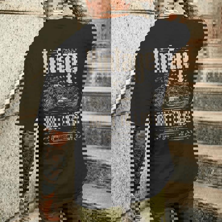ビンテージ バイク バイカー バイクの誕生日 1954 年生まれ メンズTシャツ バックプリント 彼への贈り物