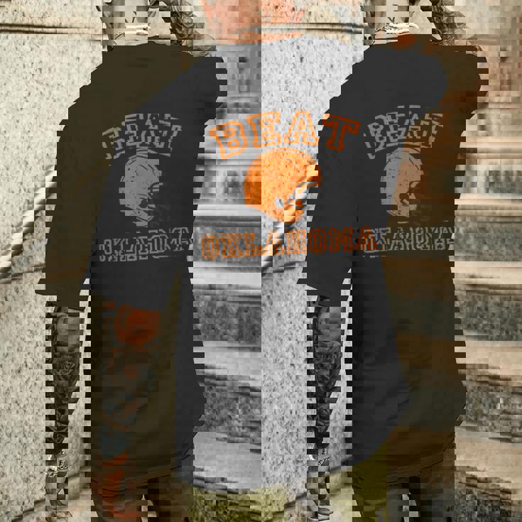 ビートオクラホマ カレッジフットボールtシャツ メンズTシャツ バックプリント 彼への贈り物