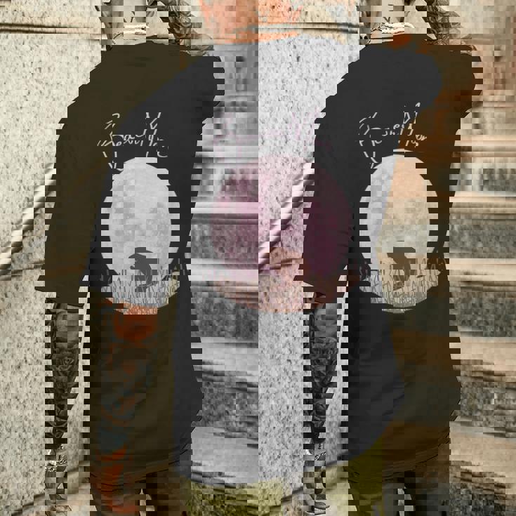 ビーバー 満月 11月 トップス、、ギア&アクセサリー メンズTシャツ バックプリント 彼への贈り物