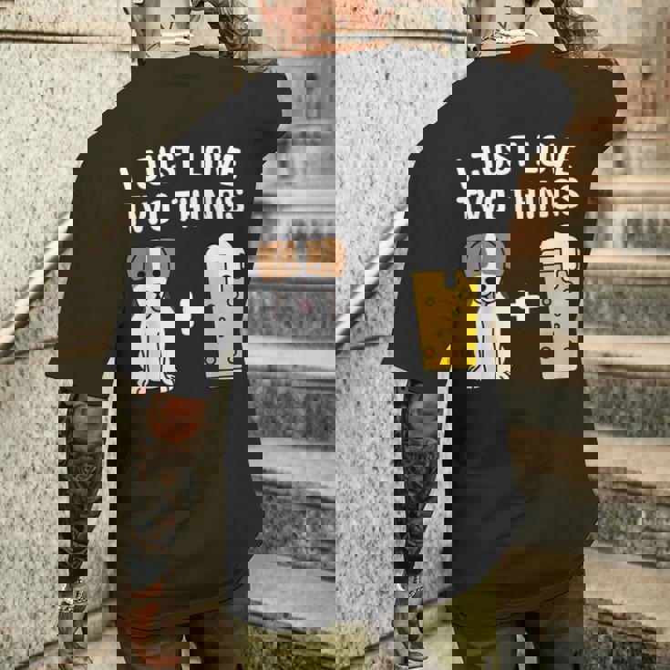 ビールジャック・ラッセル・テリア犬 メンズTシャツ バックプリント 彼への贈り物