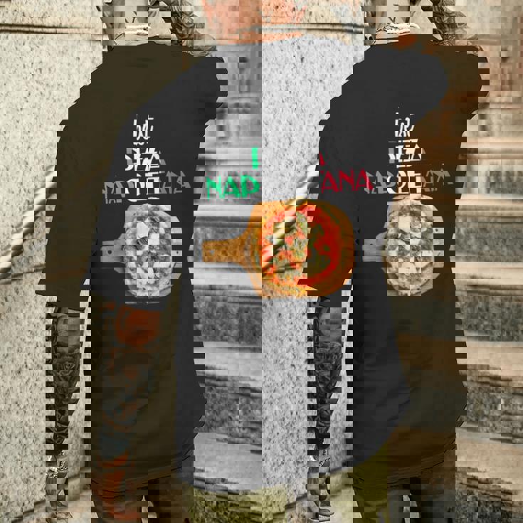 ピザ ナポレターナ イタリア ナポリ ピザ マルゲリータ メンズTシャツ バックプリント 彼への贈り物