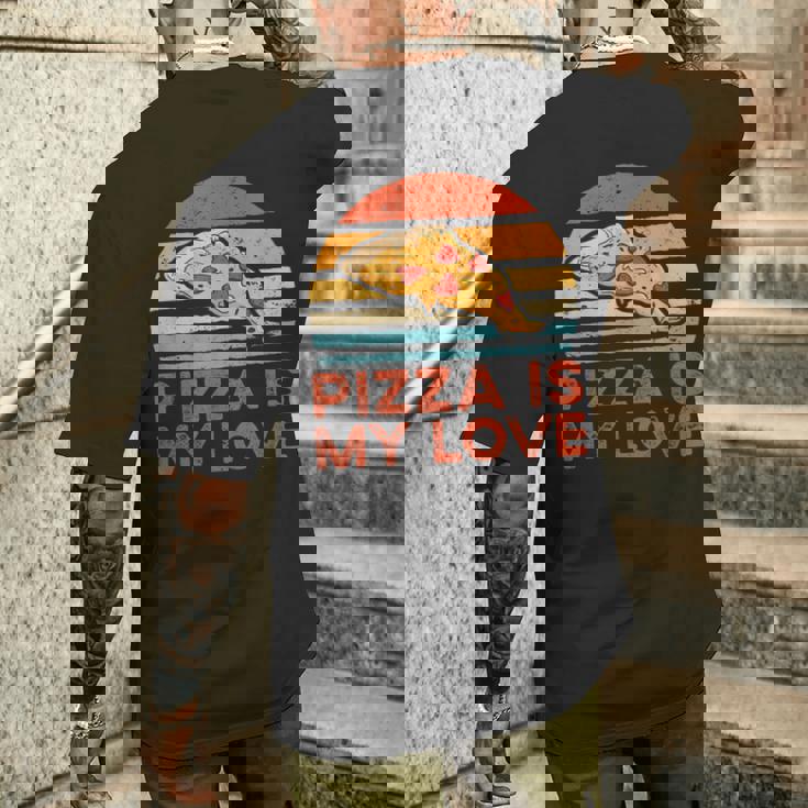 ピザ・イズ・マイ・ラブ メンズTシャツ バックプリント 彼への贈り物