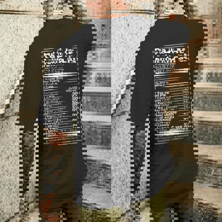 ピュアヒップホップ栄養成分 ダイエットギフト メンズTシャツ バックプリント 彼への贈り物