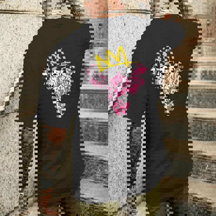 ピンクパンサー 王冠グラフィティアート メンズTシャツ バックプリント 彼への贈り物