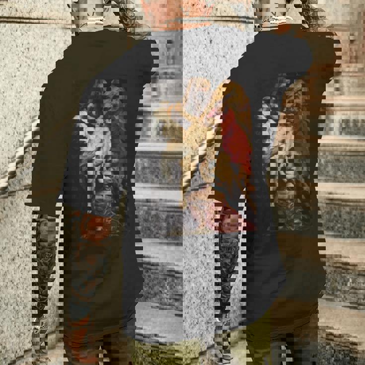 ピーター・ポール・ルーベンスによる「十字架からの降下」絵画 長袖tシャツ メンズTシャツ バックプリント 彼への贈り物