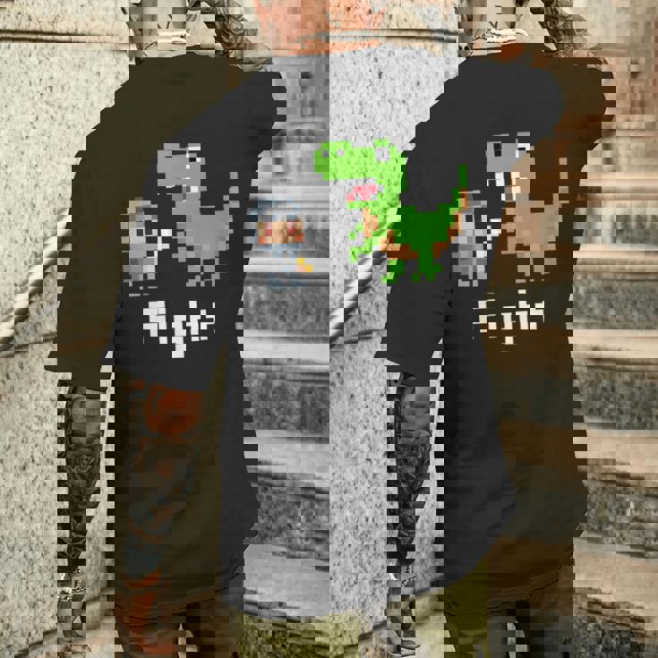 ファイト Rpg ゲーム ドット絵 モンスター 勇者 かわいい メンズTシャツ バックプリント 彼への贈り物