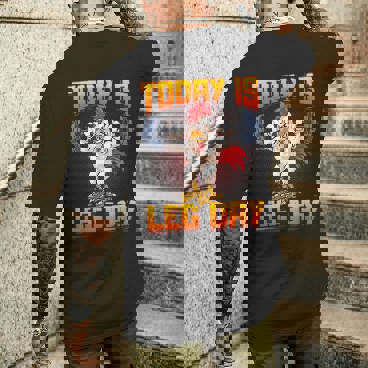 ファニーレッグデイチキンレッグスクワットジム メンズTシャツ バックプリント 彼への贈り物