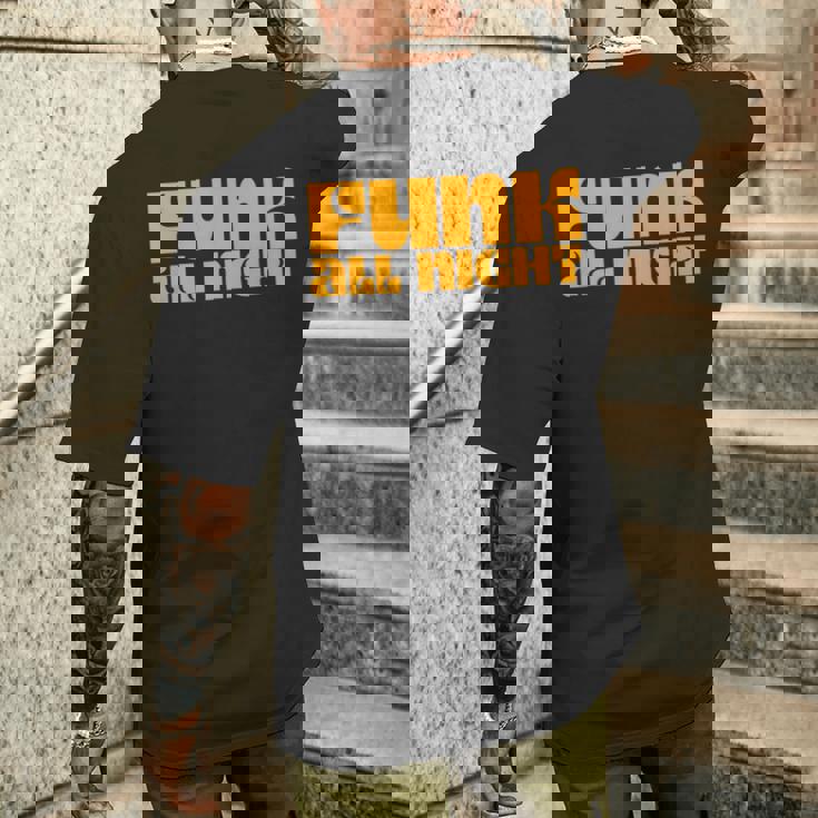 ファンク オールナイト 70年代 レトロ ソウル ファンク ディスコミュージック メンズTシャツ バックプリント 彼への贈り物