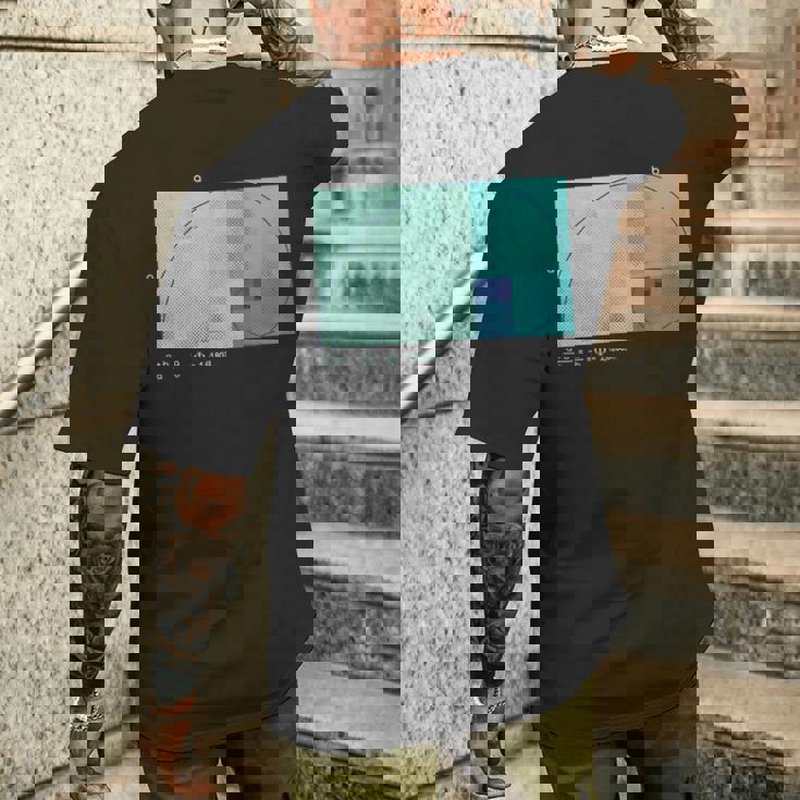 フィボナッチ黄金比 快適なハーフトーン効果。 メンズTシャツ バックプリント 彼への贈り物