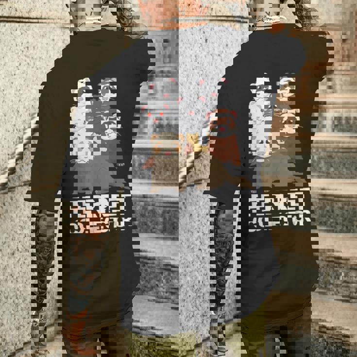 フェレット コレクター ファニー フェレット 恋人 メンズTシャツ バックプリント 彼への贈り物