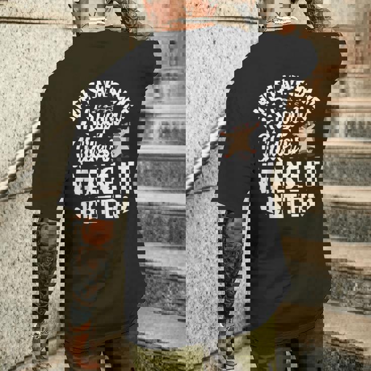 フクロモモンガのママ フクロモモンガのネックレス フクロモモンガの恋人 メンズTシャツ バックプリント 彼への贈り物