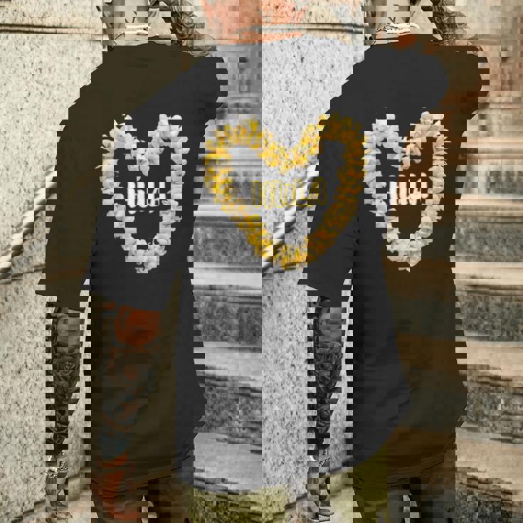 フラプルメリアハート レイダンサー ハワイ メンズTシャツ バックプリント 彼への贈り物