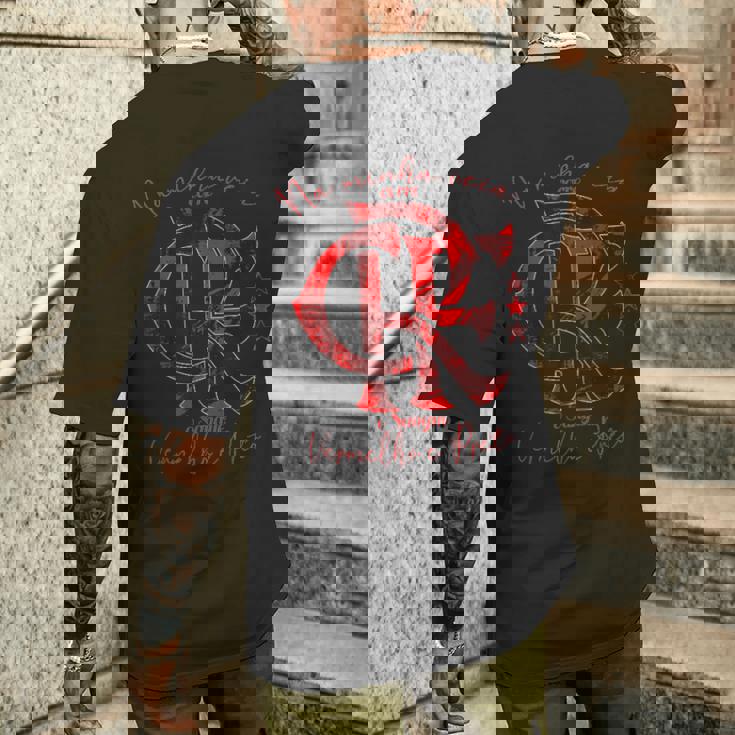 フラメンゴtシャツ赤と黒の メンズTシャツ バックプリント 彼への贈り物