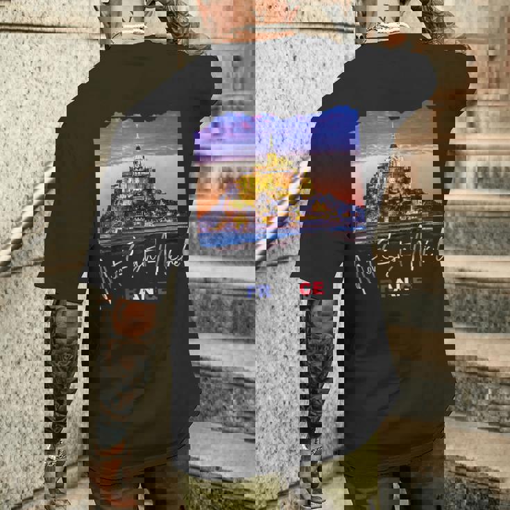 フランス モンサンミッシェル メンズTシャツ バックプリント 彼への贈り物