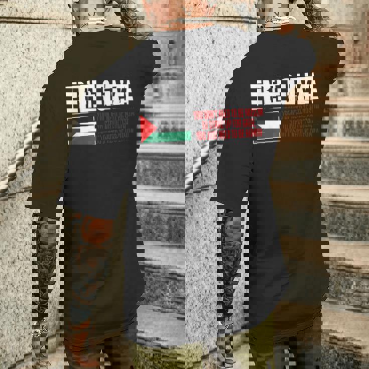 フリーガザ セーブガザ フリーパレスチナ パレスチナ メンズTシャツ バックプリント 彼への贈り物
