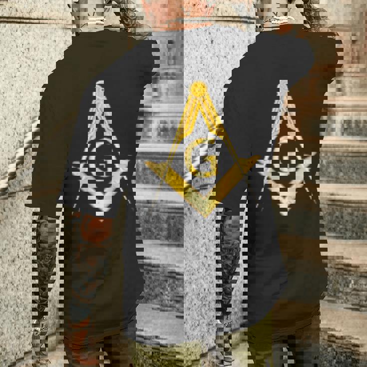 フリーメイソン スクエアコンパス フリーメーソン 最後の誕生日 メンズTシャツ バックプリント 彼への贈り物