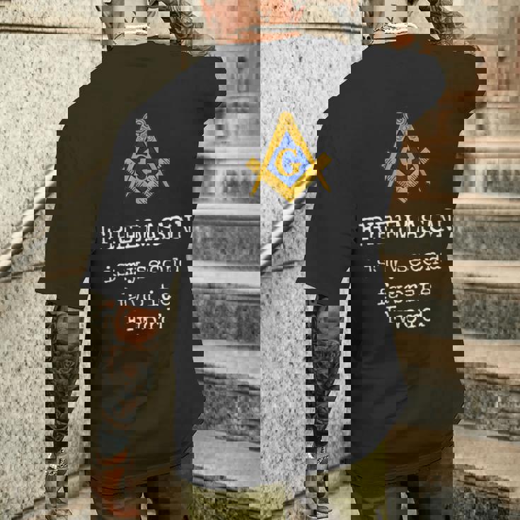 フリーメイソン マイセカンドフェイク F Word Naughty ファニーフリーメーソン メンズTシャツ バックプリント 彼への贈り物