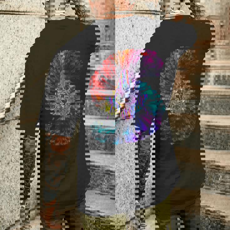 フリーメイソンs&C「シームレスカラースペクトラム」のフリーメイソンシンボル。 メンズTシャツ バックプリント 彼への贈り物