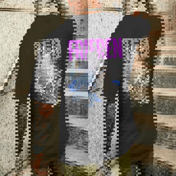 フリーレンと一緒にネモフィラの花園でくつろぐ時間。 メンズTシャツ バックプリント 彼への贈り物