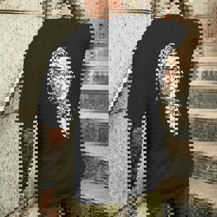 フレデリック・ショパン作曲家の肖像画 メンズTシャツ バックプリント 彼への贈り物