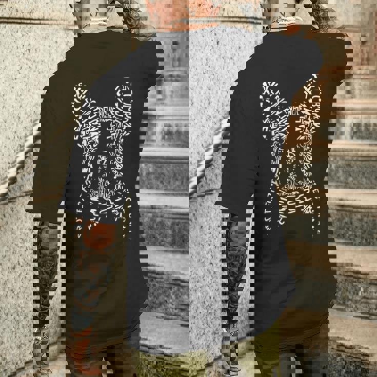 フレンチブルドッグ タイポグラフィ ワードアート フレンチ 犬 ギフト メンズTシャツ バックプリント 彼への贈り物