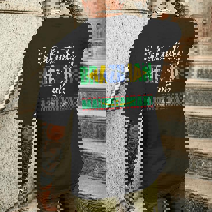 ブラジルとモーリタニアの混合国籍が見事に 長袖tシャツ メンズTシャツ バックプリント 彼への贈り物