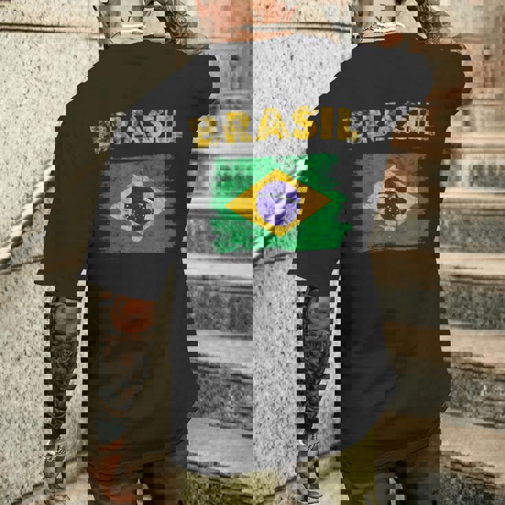 ブラジルの国旗 Brasil メンズTシャツ バックプリント 彼への贈り物