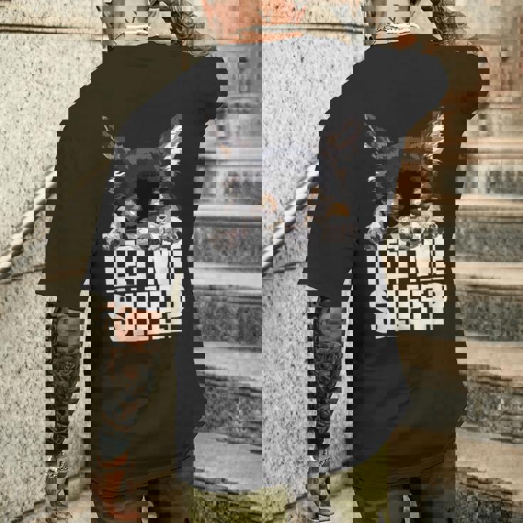 ブラック&タン チワワ Let Meleep Dog Chiwawa Lover メンズTシャツ バックプリント 彼への贈り物