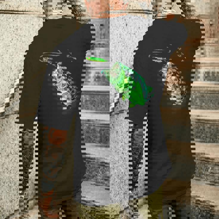 ブラックフライのトップウォータースプークを備えた新しいバスフィッシングシャツ メンズTシャツ バックプリント 彼への贈り物