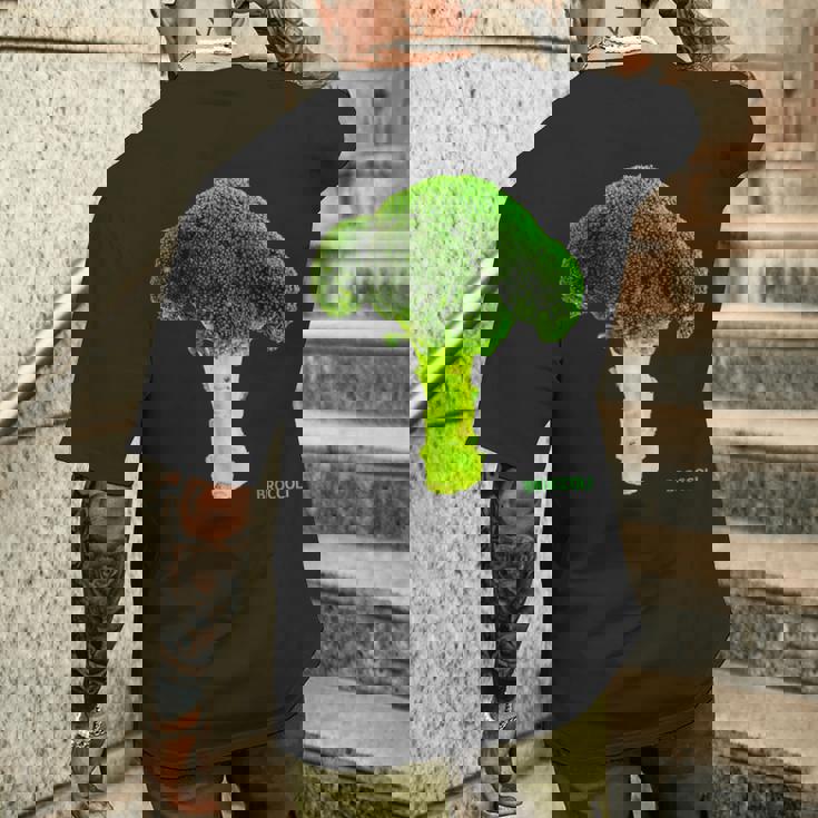 ブロッコリー 大 写真 & 文字 Broccoli Big Photo & Text メンズTシャツ バックプリント 彼への贈り物