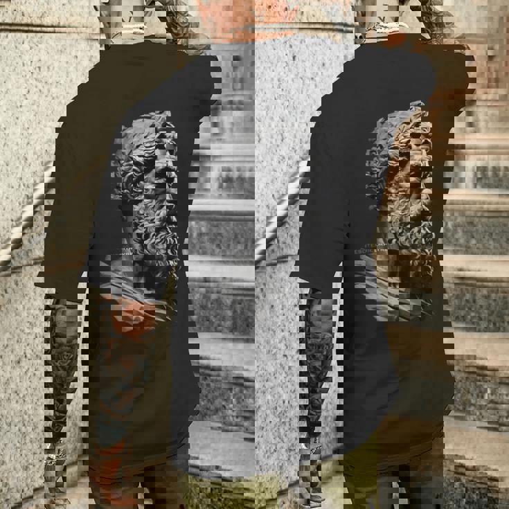 プラトンギリシャ哲学者 メンズTシャツ バックプリント 彼への贈り物