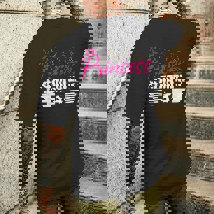 プリンセスセキュリティ面白いグラフィックハロウィーン メンズTシャツ バックプリント 彼への贈り物