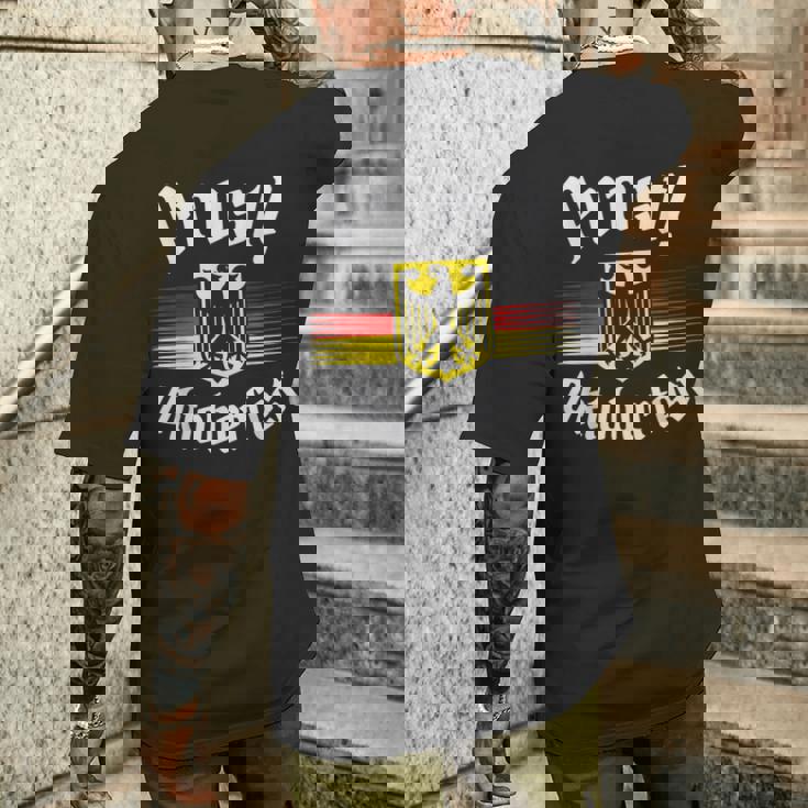 プロスト オクトーバーフェスト ビール ドイツ国旗 オクトーバーフェスト イベント ドイツ メンズTシャツ バックプリント 彼への贈り物