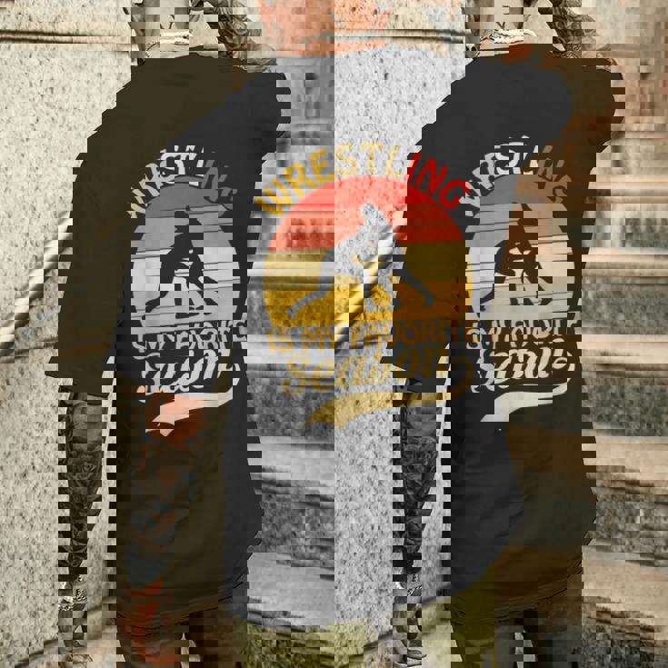 プロレス生活 高校レスリング部 レスリングコーチ メンズTシャツ バックプリント 彼への贈り物