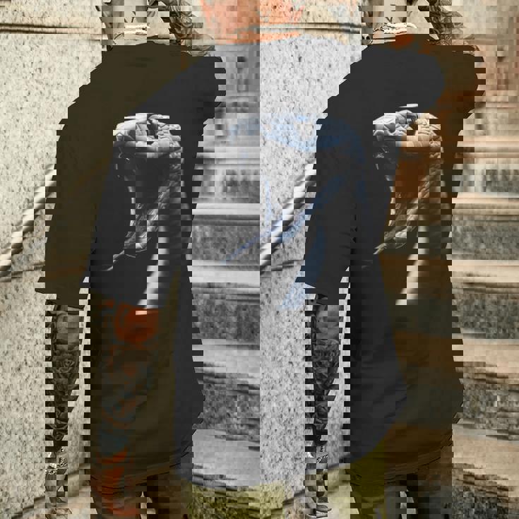 ヘビ 爬虫類 コブラ バイパー 蛇 爬虫類 生物学 ギフト メンズTシャツ バックプリント 彼への贈り物