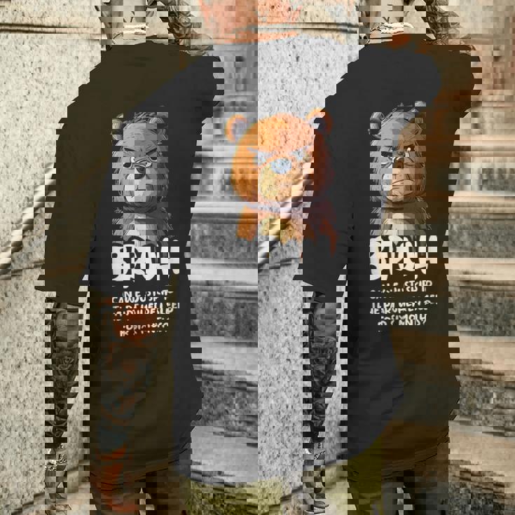 ベアラバーブラシファニーベア メンズTシャツ バックプリント 彼への贈り物