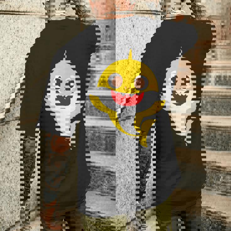 ベイビーシャーク・ハロー・サメもぞく・プレゼント・キッズ・メンズ・ウーマンズ メンズTシャツ バックプリント 彼への贈り物