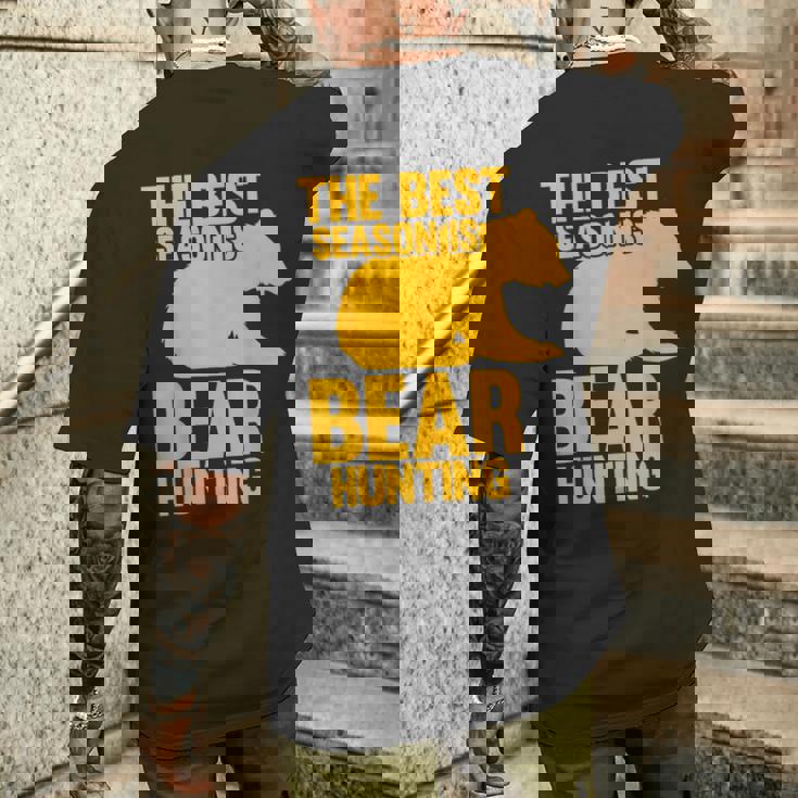 ベストシーズンはクマ狩りハンター メンズTシャツ バックプリント 彼への贈り物