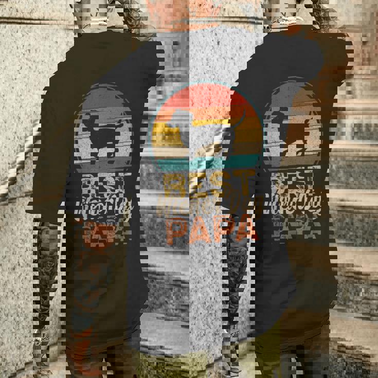 ベスト・ウィンナー・ドッグ・パパ、ダックスフント メンズTシャツ バックプリント 彼への贈り物