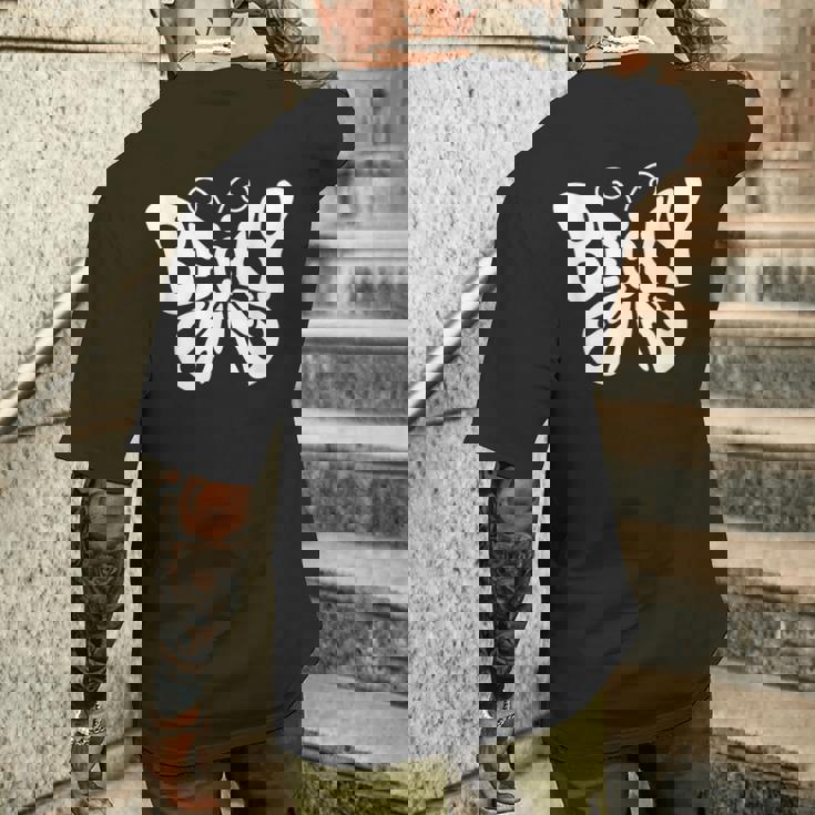 ベッキーバタフライ パーソナライズされたかわいい名前ワードアート メンズTシャツ バックプリント 彼への贈り物