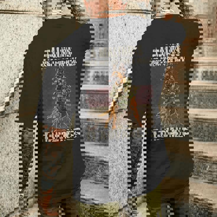 ベルジアン・シェパード・ドッグt（愛人と主人のマリノア用） メンズTシャツ バックプリント 彼への贈り物