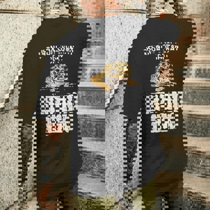 ペットヒョウモントカゲモドキギフト-私は私のヒョウモントカゲモドキが大好きです メンズTシャツ バックプリント 彼への贈り物