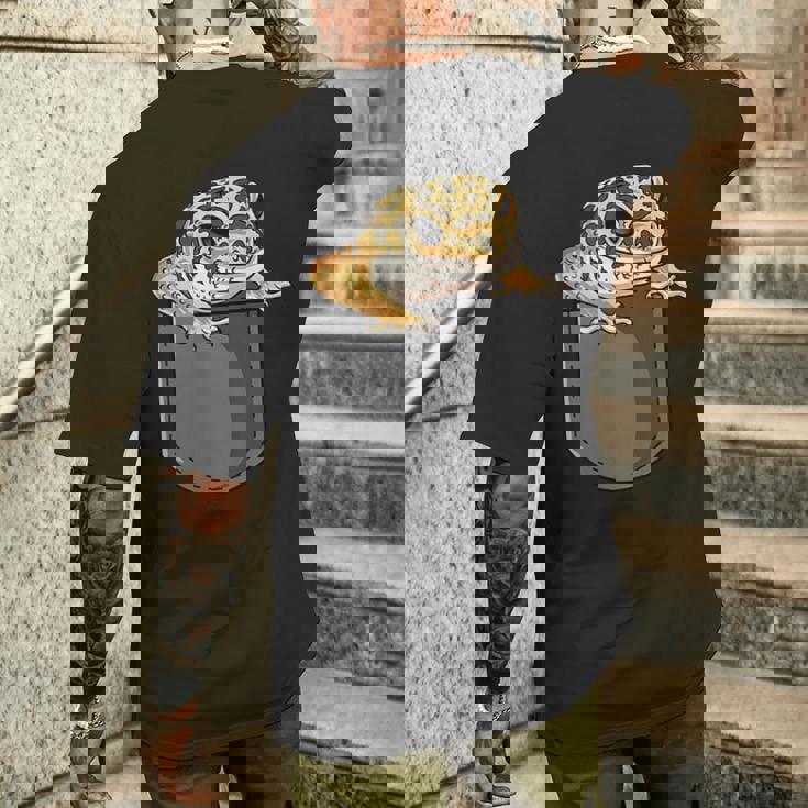 ペットヒョウモントカゲモドキギフト-私は私のヒョウモントカゲモドキが大好きです メンズTシャツ バックプリント 彼への贈り物