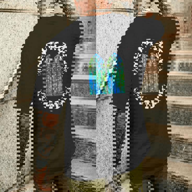 ペンテコステサンデーサービス ペンテコステのお祝いの日 メンズTシャツ バックプリント 彼への贈り物